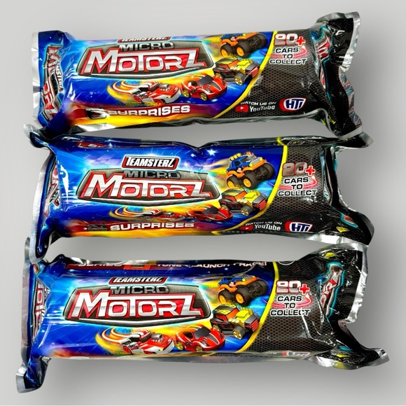Teamsterz Micro Motorz Toy Car 6 Surprise Capsules Bling Pack Series 1 Lot of 3! - Picture 1 of 6
